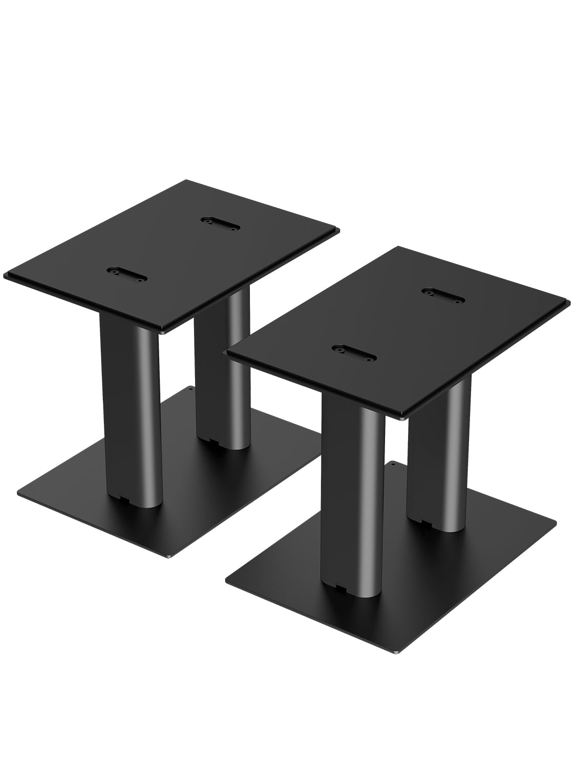 suptek Soporte de Escritorio para Altavoces (Pack de 2): Estantes de Mesa Universales para Altavoces de Estantería (Negro, SDM003XLB)