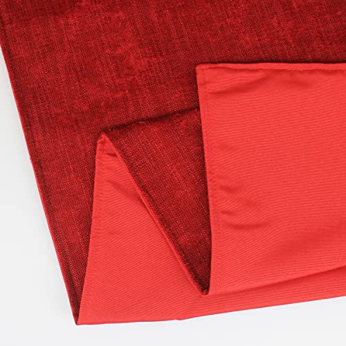 Amberis Bed Runner Red, Chenille Soft No Fading Modern Bed Scarf #TOP3