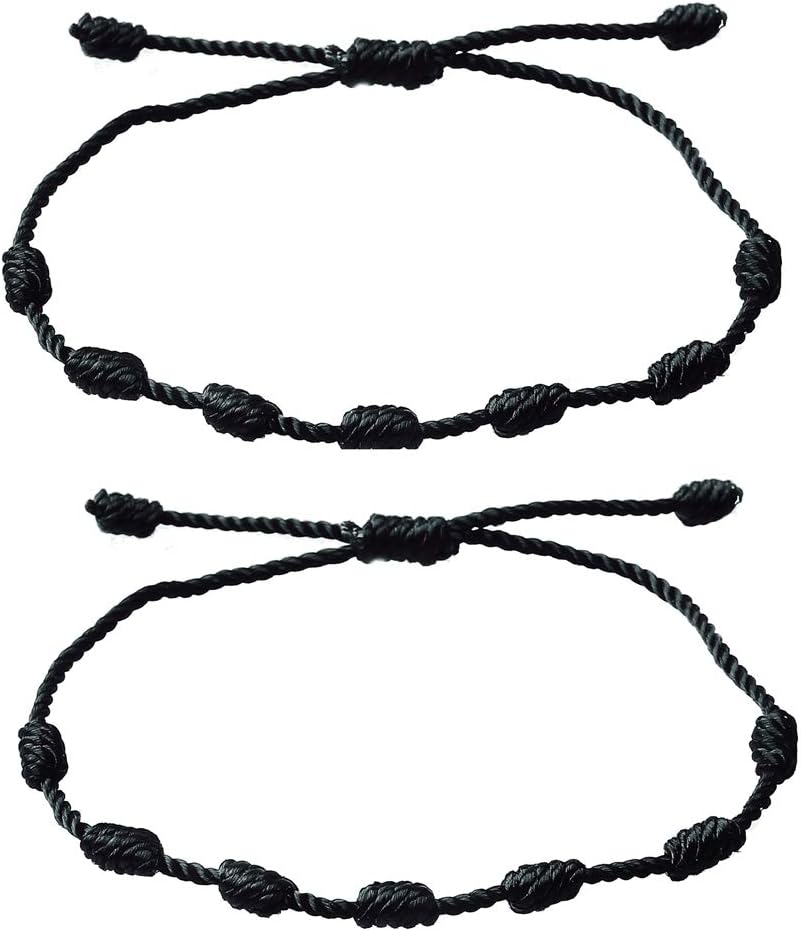 kelistom Handmade 7 Knots Red String Bracelet for Protection, Evil Eye and Good Luck, Amulet for Success and Prosperity, Friendship Bracelets for Women Men Teens