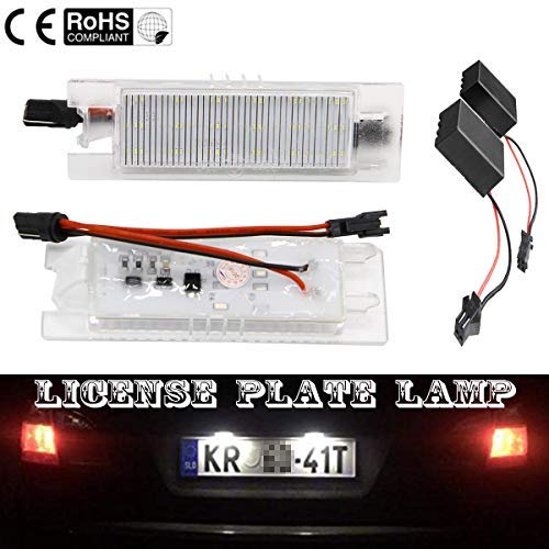 VAWAR TOP LED License Plate Light, 6000K White, CE, Error Free for Astra/Corsa/Vectra/Zafira/Insignia/OPC