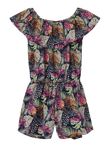Name It Mädchen Nkfvinaya Ss Playsuit Fffff Noos, Navy Blazer, 134