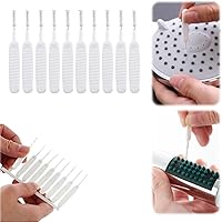 Vista 8 de Cepillo de limpieza de cabezal de ducha para agujeros pequeños, herramientas de limpieza de ducha multifuncionales, boquilla antiobstrucción