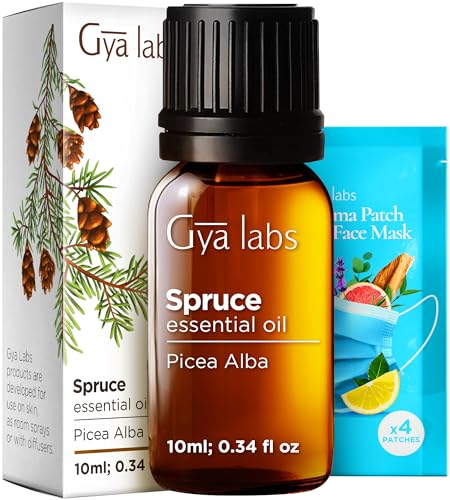 Image of 100% Pure Spruce Essential Oil - 0.34 Fl Oz - Spruce Oil for Hair, Skin, Diffuser, Aromatherapy & DIY Candle Making Scent