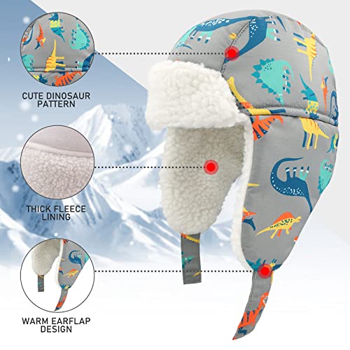 Image of BAVST Winter Trapper Hat for Boys Girls Waterproof Warm Baby Toddler Ushanka Fleece Beanie Hats for 6M-6T