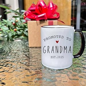 Promoted to grandparents est 2025 mugs set new grandparents gift first time grandpa grandma mothers day fathers day gift pregnancy reveal announcement mug gifts baby reveal publicity mug gift  urban country home decor