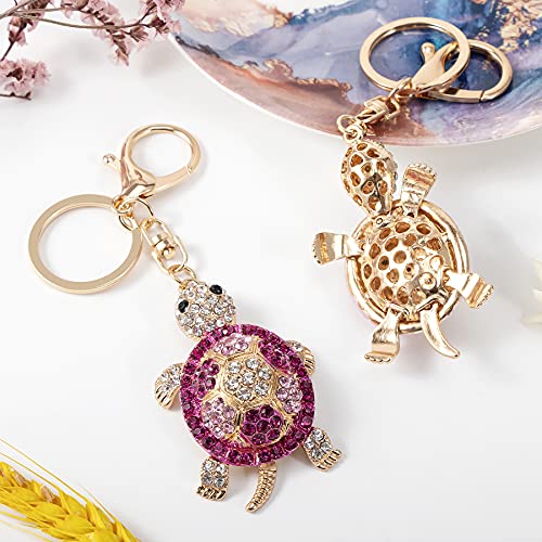 Beshiny Cute Turtle Keychains Creative Rhinestone Animal Tortoise Car Key Chains Ring Purse Charms Handbags Bag Backpack Tote Pendant Accessories For Women Girls Kids Gifts #TOP3