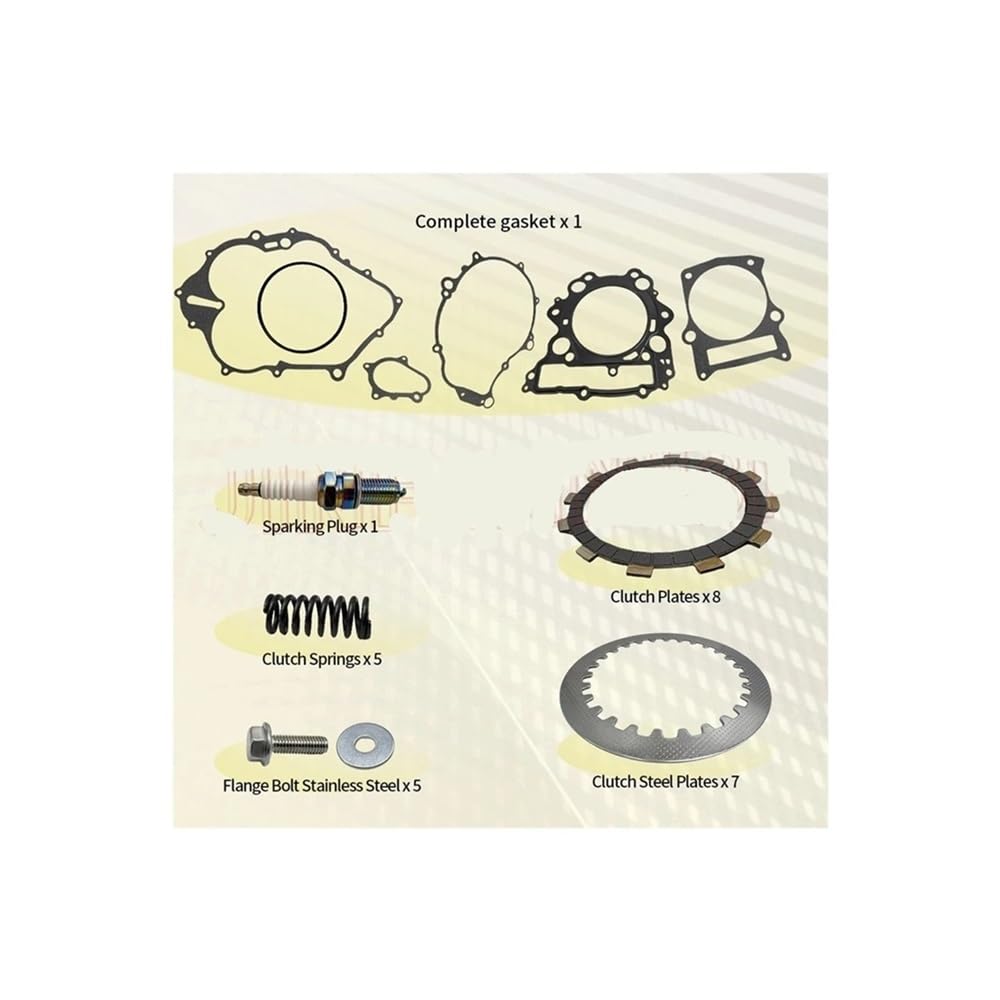 Embrague de Motocicleta Kit de Alta Resistencia con Resorte y Junta de Tapa for Raptor 660, 660R, YFM660R 2001-2005