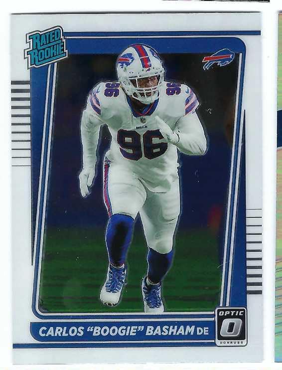 CARLOS BOOGIE BASHAM 2021 Panini Donruss Optic #277 Rated Rookie Card RC Football New York Giants