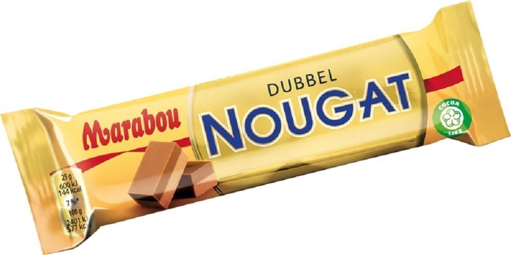 4 Bars x 50g of Marabou Dubbel Nougat - Double Nougat - Original - Swedish - Milk Chocolate