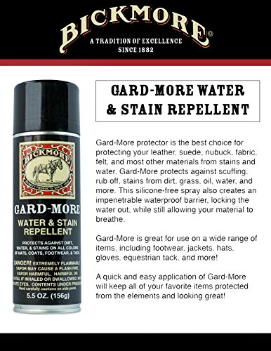 Bickmore Gard-More Water & Stain Repellent 5.5Oz- Leather Protector And Suede Protector Waterproofing Spray Guard For Boots, Shoes, Clothing, Hats, Jackets & More #TOP2