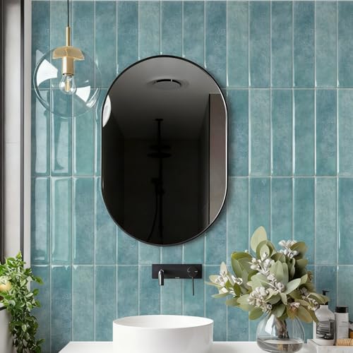 Alwayspon 10 Sheets 12inch/30.5cm 3D Vinyl Backsplash Tiles, Self-Adhesive Peel and Stick Wall Tile Stickers Stick on Subway Tiles for Kitchen Bathroom Wall, Light Blue Gray