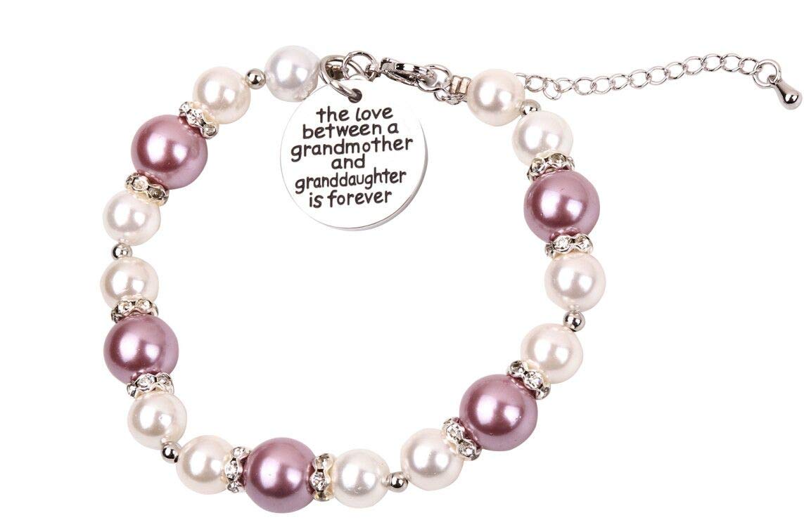 The Love Between A Grandmother and Granddaughter Is FOREVER Bracelet Nana Bracelet Grandma Gift Granddaughter Bracelet Family Jewelry