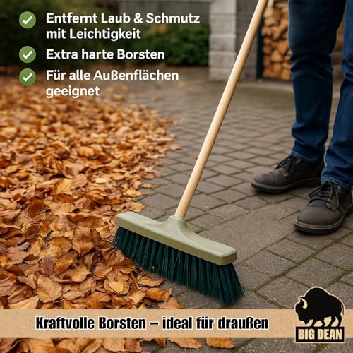 BigDean Straßenbesen Gartenbesen Strassenbesen mit Stiel Besen mit Stiel draußen – Bild 4
