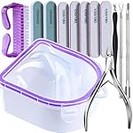 FANDAMEI Nail Soaking Bowl, Nail Soak Off Bowl, Dip Powder Remover Tools, Nail Remover Bowl, Manicure Bowls Nail Soaking, Cuticle Kit
