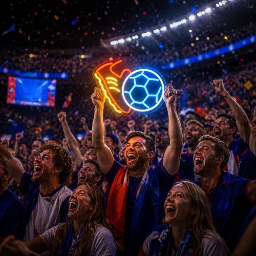Image of Neon Sign, Soccer Neon Signs for Wall Decor LED Signs Neon Light