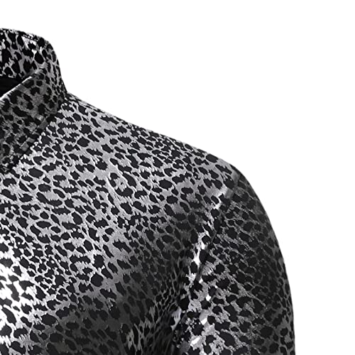 Herfst heren shirt met lange mouwen Mode Print Trend Knappe Slim Stretch Street Veelzijdig Temperament Commuter Casual Flower Shirt - Afbeelding 6