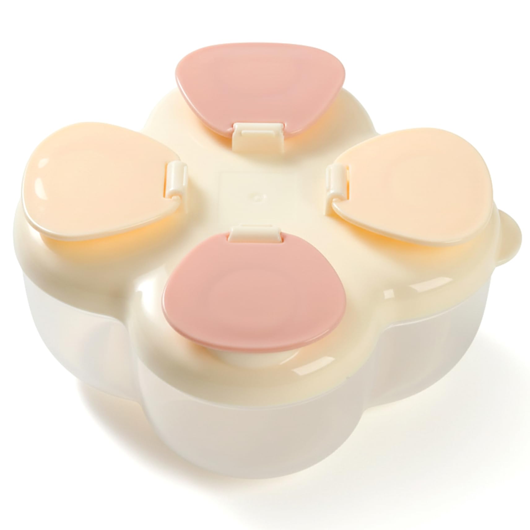 Travel Formula Container 4 Compartment Portable Baby Formula Dispenser with Leakproof Lids for Mess Free Travel Feeding Yellow