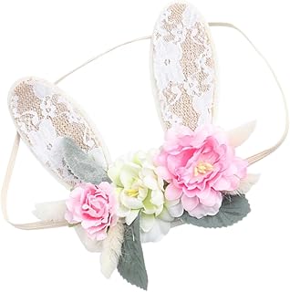 KALLORY 1pc Bunny Headband Hair Ties Kids Bunny Ears Headband Infant Headband Infant Headbands Baby Headwear Baby Headband Baby Floral Headband Hair Accessories Headgear Bow Tie Wreath