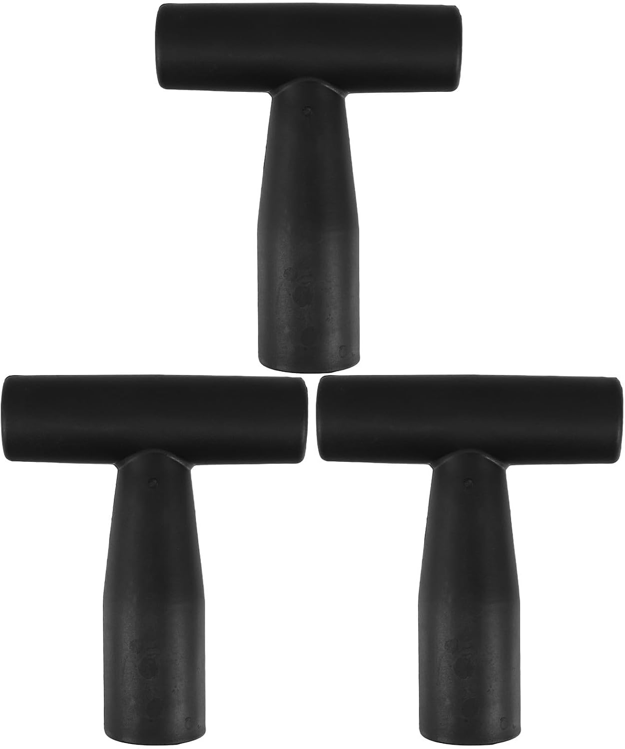 3pcs T Shaped Spade Handle Replacement Plastic Grip for Garden Digging | Black Dtype Grip, Universal Fit for Garden Spades and Digging Tools, DIY Repair Accessory for Lawn Care