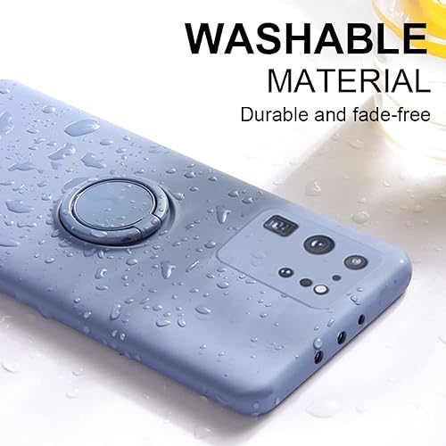 Miniatura 5 de Funda magnética de silicona líquida para Samsung Galaxy S23 S20 FE S21 Plus S22 Ultra A73 A53 A52 A72 A71 A33 Funda de soporte, morado oscuro, A32 5G