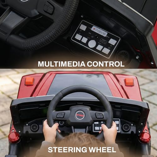 Image of Baybee Zenvor Battery Operated Jeep for Kids with Parental Remote Control | Kids Electric Battery Car with 4x4 Motors, RGB Lights & Music | Rechargeable Electric Car for Kid Aged 2-6 Years (Red)