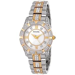 Bulova Women’s 98L135 Swarovski Crystal Two Tone Bracelet Watch