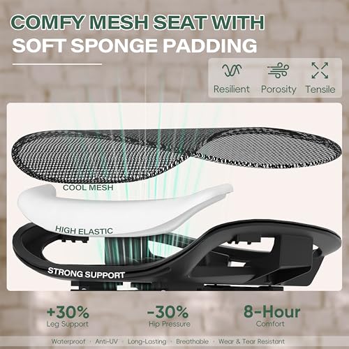 GABRYLLY Ergonomic Office Chair with Footrest, High Back Home Desk Chair - 3D Headrest, Flip-Up Arms, 135° Tilt and Wide Cushion, Heavy Duty Mesh Chairs for Task Computer Gaming, GYB01-FT - Image 8