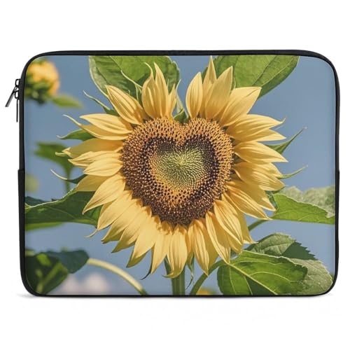 Pochette PC portable tournesol pour travailler au café ou au bureau