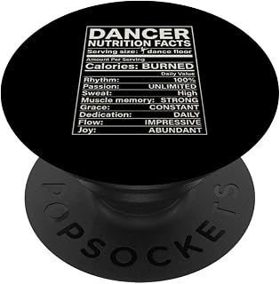 Dancer Nutrition Facts Serving Size Dance Floor Rhythm PopSockets Adhesive PopGrip