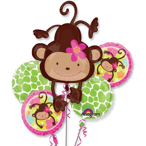 Anagram International Monkey Love Bouquet, Multicolor