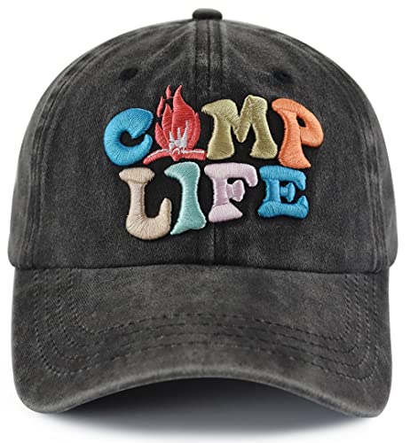 Camp-Life-Hat-for-Men-Women-Funny-Adjustable-Cotton-3D-Embroidered-Camping-Hiking-Baseball-Cap