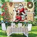 BlissYard Christmas Banner Creative Bathroom Santa 71x43 Inches Hanging Decor with Festive s Gifts Humorous Decoration for Home Holiday Photo Backdrop Winter Season Supplies