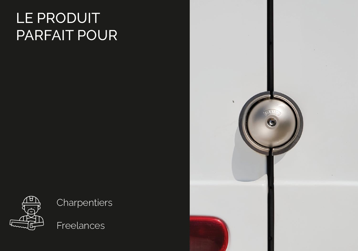 UFO VAN LOCKS Kit Simple Serrure Antivol pour Véhicule Utilitaire avec Fermeture Débrayable