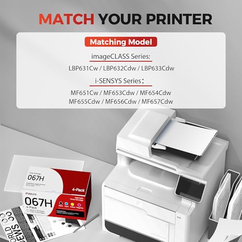 Image of 067H Toner Cartridge Set - High Yield Replacement for Canon 067 067H, for Canon MF654Cdw Toner Cartridges, for Color ImageCLASS MF656Cdw MF654Cdw LBP632Cdw LBP633Cdw MF653Cdw Printer Ink (4-Pack)