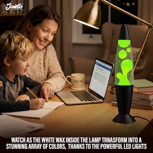JAMBO 16" LED 17-Color Changing Motion Lamp with Remote, LED Light for Kids Teens and Adults, Night Light Nightlight, Relaxing Magma Lamp for Bedroom Living Room Office Kitchen, Home Decor by JAMBO - Image 8