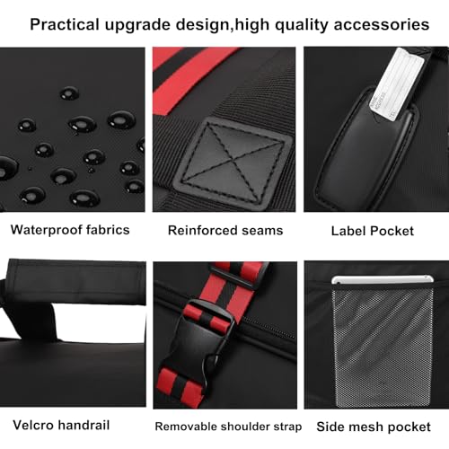 expandable foldable luggage bag with telescoping handle collapsible suitcase with removable universal wheels rolling travel bag for men women duffel bag