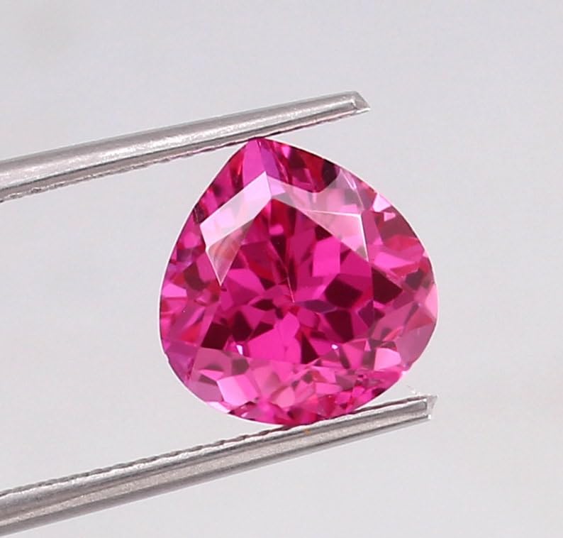 Saphir rose naturel en poire 8x8mm pour haute joaillerie unique DIY - 3