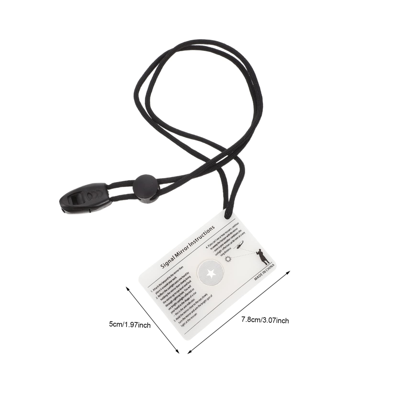 Toddmomy Überlebenssignalspiegel Multifunktionaler Camping Reflektionsspiegel Hochwertigem Tragbar mit Lanyard für Outdoor und Präzise Signalübertragung