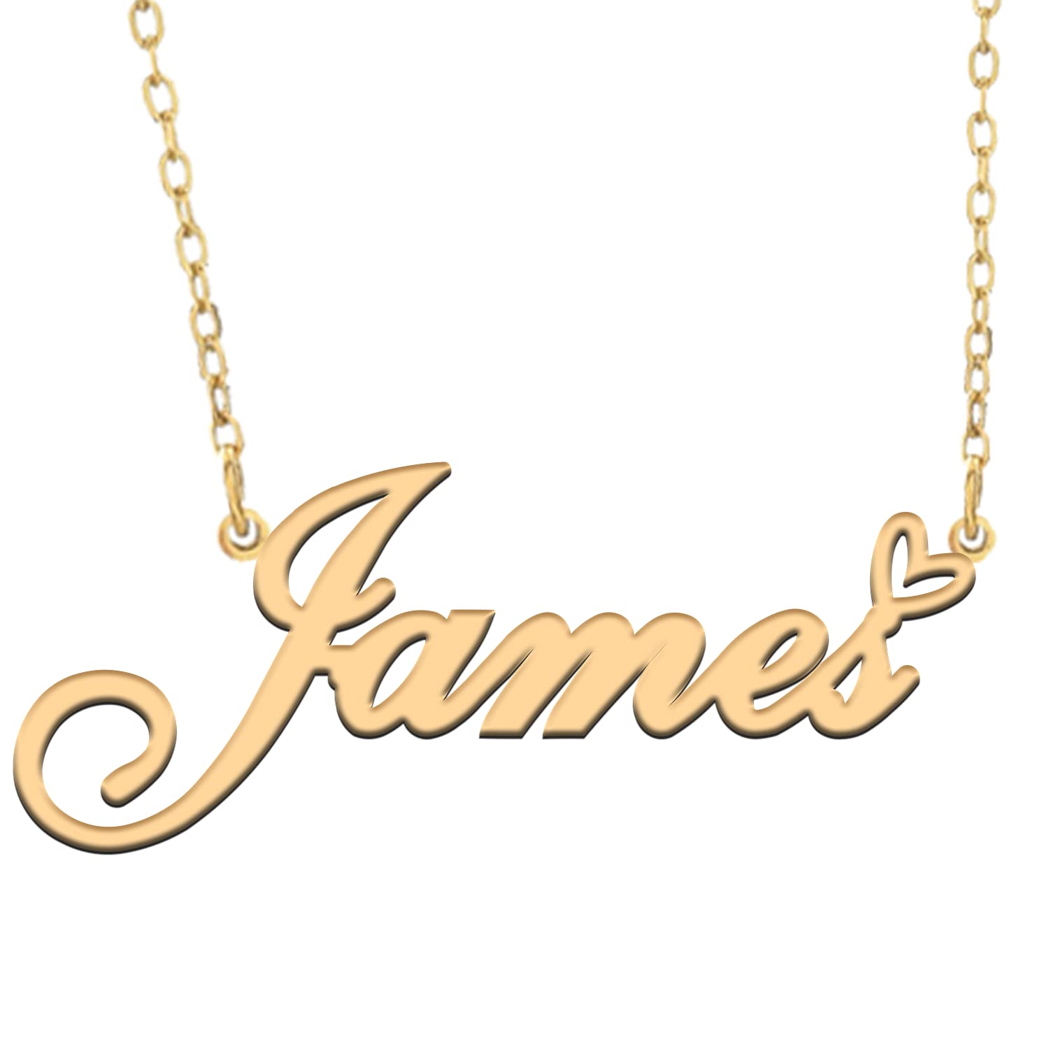 RONKAHSHOW Custom Name Necklace Customized Personalized Pendant Name Necklace with Heart Name Necklace for Women Best Gift for Girl Birthday Mother’Day Christmas Wedding