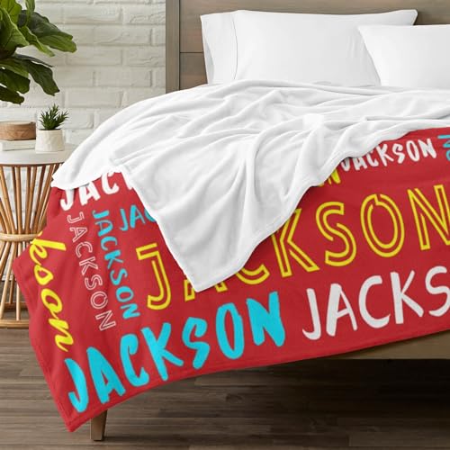 Personalized Name Blanket Customized Baby Blankets for Girls Boys Adults Monogrammed Blankets and Throws Christmas Birthday Mothers Fathers Valentines Day Gift