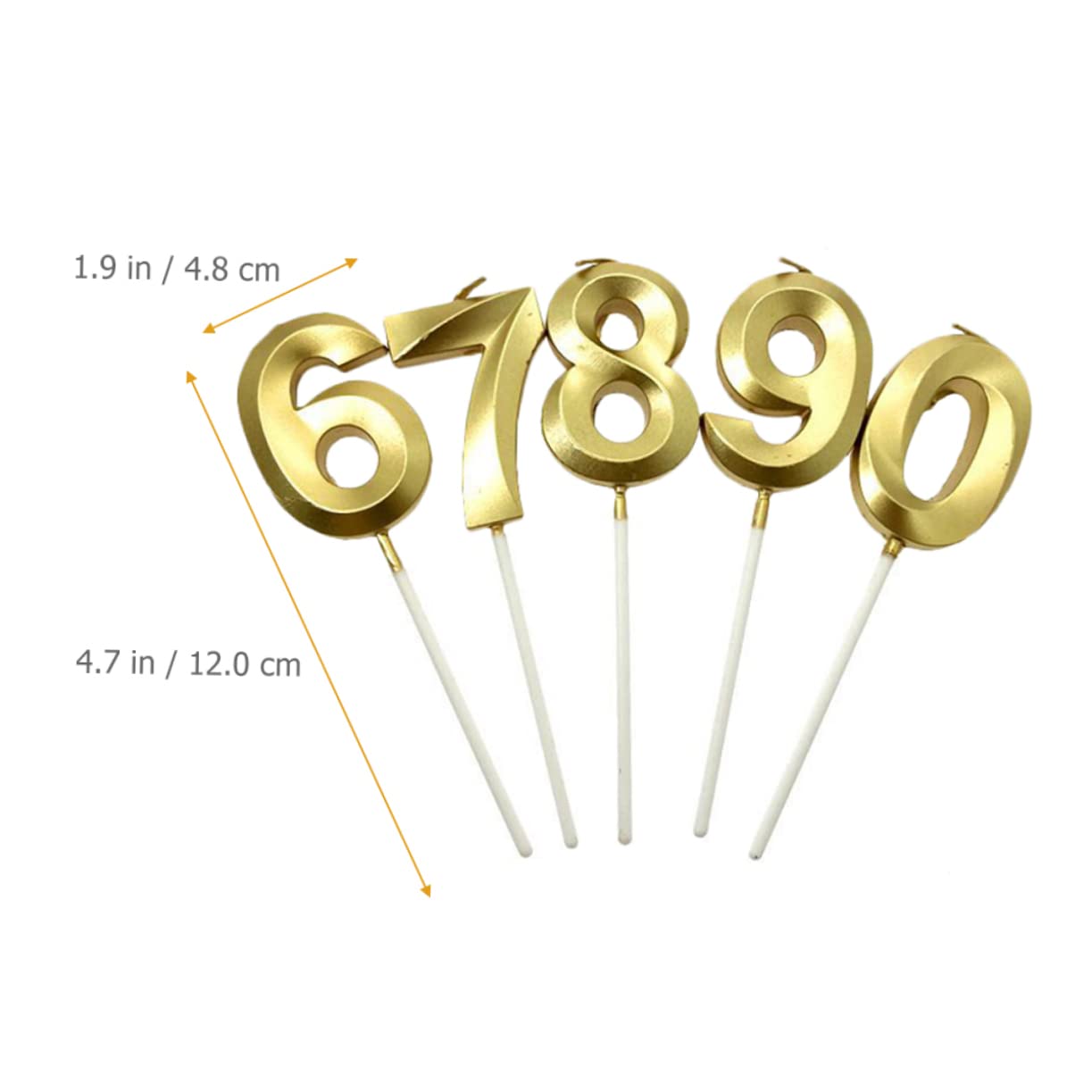 MAGICLULU 3 Juegos Velas De Numero De Cumpleaños Vela De Cupcake De Cumpleaños Velas De Cumpleaños Velas para Pastel De Cumpleaños Vela para Celebración Velas Conmemorativas Golden Parafina