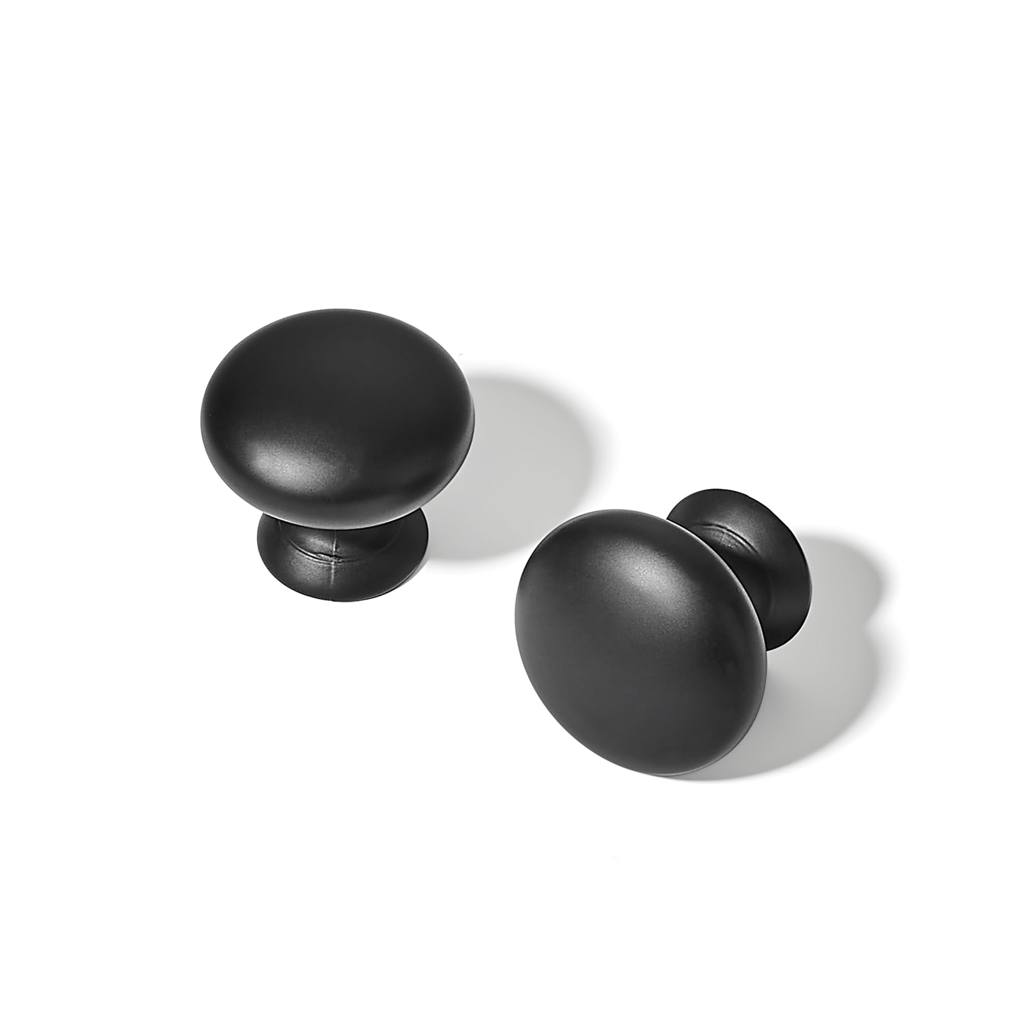 TUNNY Paquete de 10 pomos para gabinete, color negro mate para muebles de cocina, dormitorio, aparador, armario