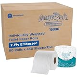 Georgia-Pacific Angel Soft Toilet Paper, 16880, Bulk Case of 80 Rolls, 450 Sheets Per Roll, Individually Wrapped, 2-Ply Soft and Strong Toilet Tissue