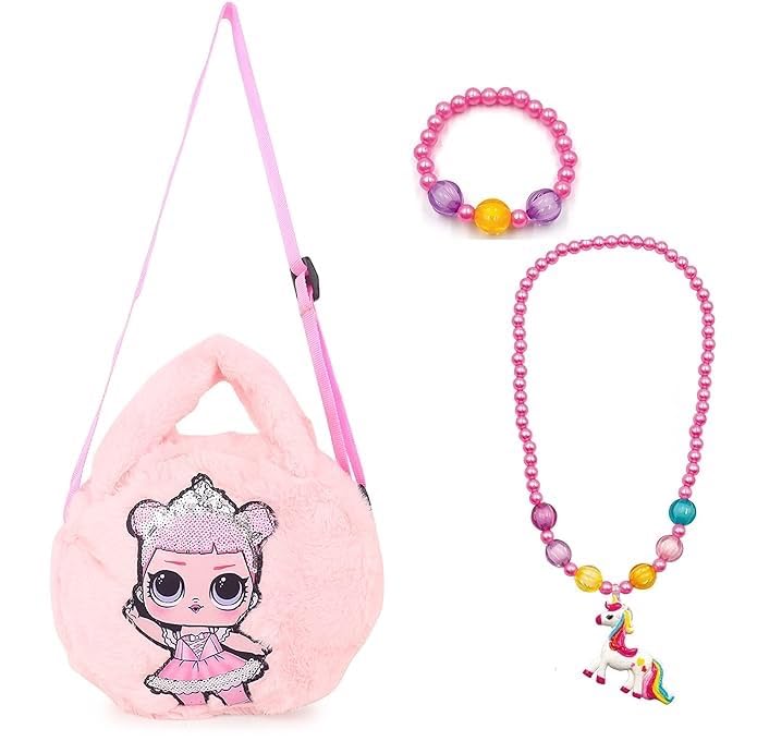 Aashiya Trades Play Jewelry Set, Little Girls Pink Purse for Kids - Rakhi/Raksha Bandhan Birthday Gift for Girls (B097W6HKW3) Amazon Price History, Amazon Price Tracker