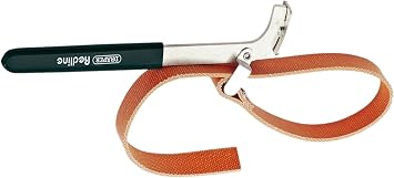Draper 68813 100 mm Oil Filter Strap Wrench, Black/Orange