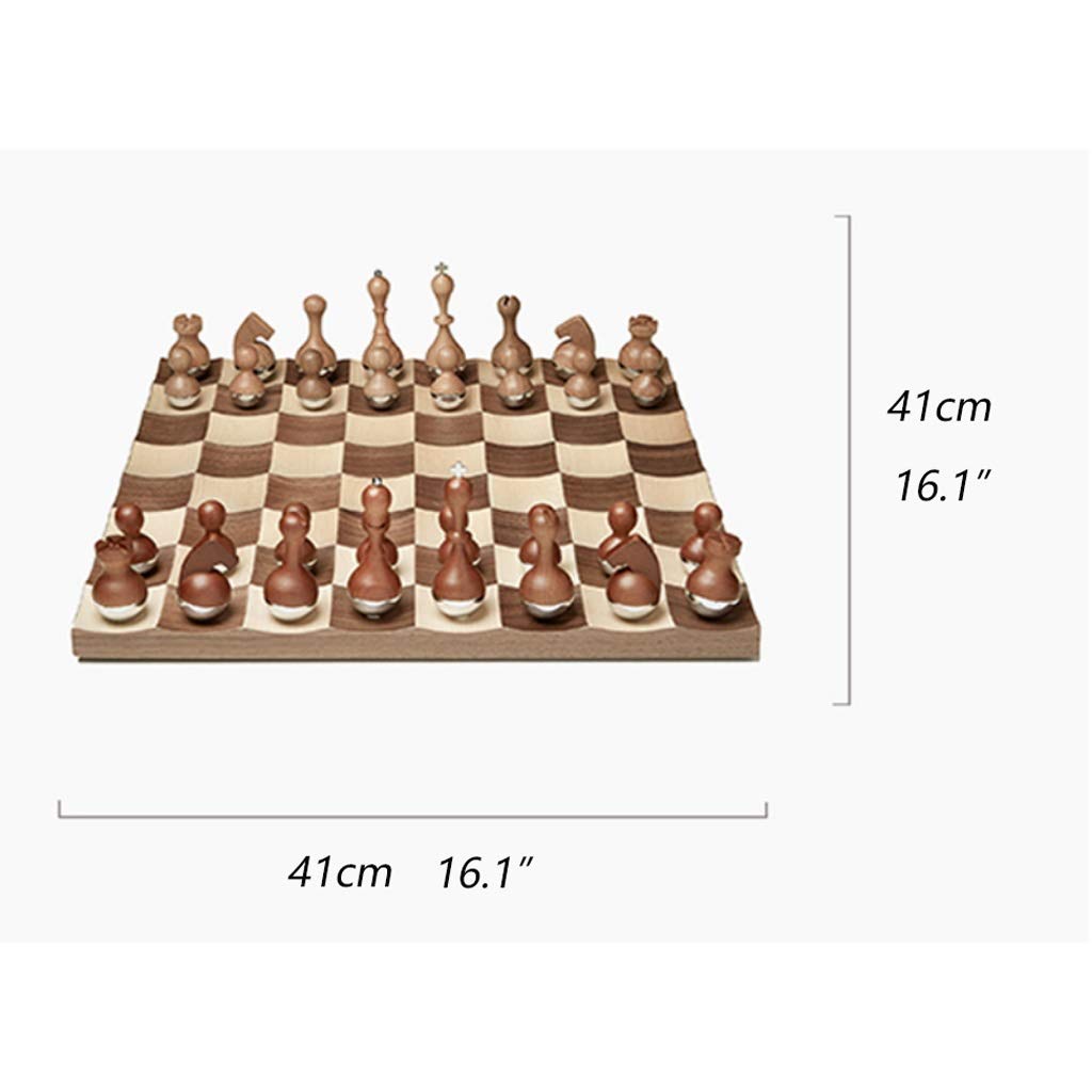 MYBA Scacchiera Scacchi Tumbler Chess, Set di Scacchi in Legno, Scacchi di Fascia Alta, Desktop Decorazione Creativa Scacchiera, Regali Festivi Adatti Natale Regalo (Color : A)