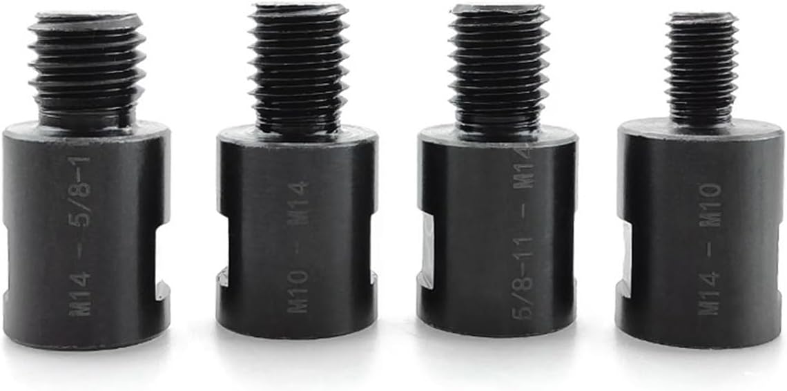 M14 M10 5/8-11'' Adapter Angle Grinder Thread Converter Adaptive Shaft Connector Polished for Diamond Core Drill Bits Hole Saw