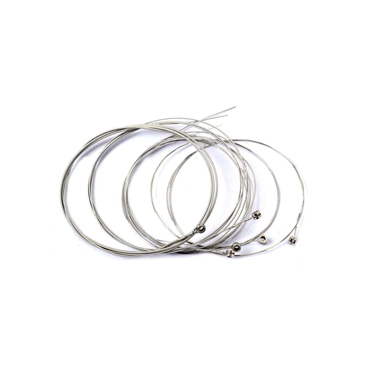 NULYLU U04a 6 String Silver Guitar Strings Warm Tone Bright Sound Individually Wrapped for Electric Guitar Players