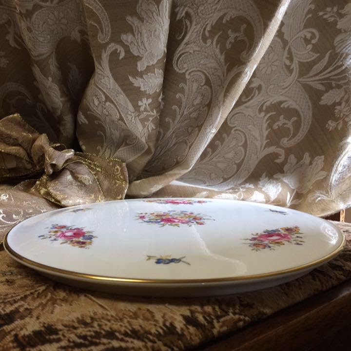 Amazon｜英国製 ROYALWORCESTER ボタニカル 祝福の花束 ガトープラター 