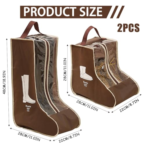 Bolsas de almacenamiento de botas contra el polvo: juego protector transparente de 2 piezas 2